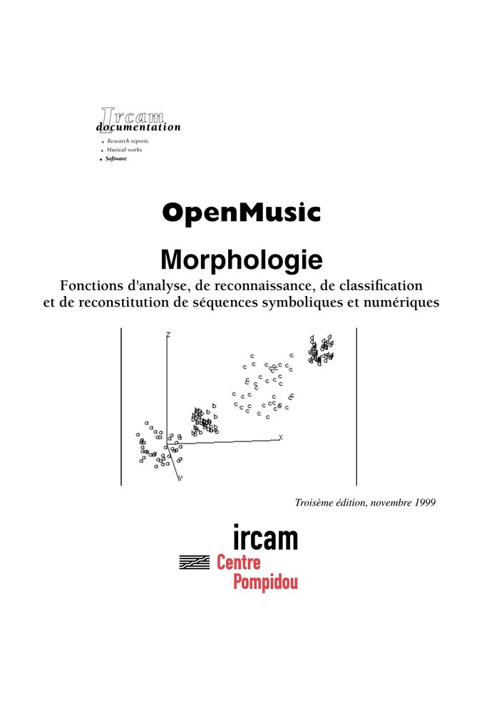 Morphologie pour OpenMusic, 1999