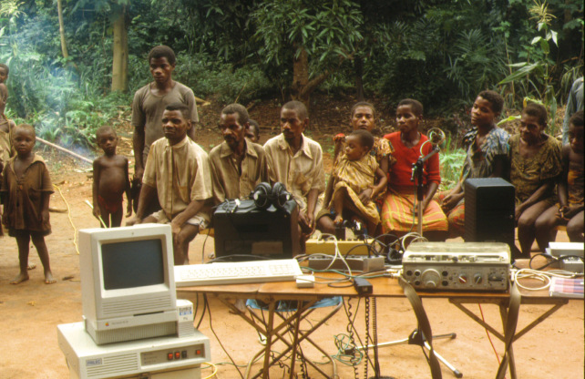 Experiment on the musical scales with Aka Pygmies, Central African Republic, 1990